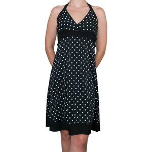 Vintage 90s Taboo Black & White Polka Dot Dress
